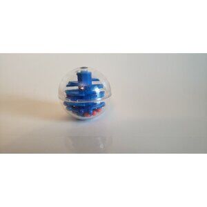 Mini Roll Rattle Tumble Down Blue Bead Ball 1.75 in. Blue